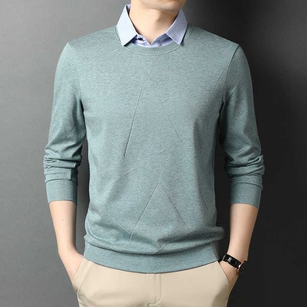 2021 spring and autumn long sleeve middle-aged men's casual lapel solid color busins backing cotton t-shirt trend, White;black
2021 spring and autumn long sleeve middle-aged men's casual lapel solid color busins backing cotton t-shirt trend, White;black