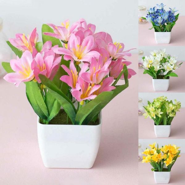 decorative flowers & wreaths artificial lily flower potted plant plastic bonsai home garden office cafe wedding party ornament decoration
decorative flowers & wreaths artificial lily flower potted plant plastic bonsai home garden office cafe wedding party ornament decoration