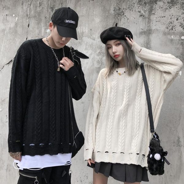 men's sweaters hem hole twist knitwear sweater men women high street fashion loose pullover male vintage streetwear hip hop, White;black
men's sweaters hem hole twist knitwear sweater men women high street fashion loose pullover male vintage streetwear hip hop, White;black
