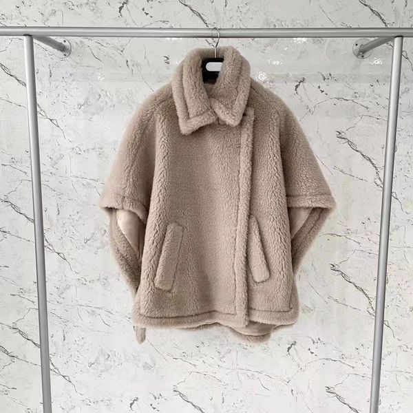 sand mm teddy bear alpaca fur women cape coats cardigan lapel neck female outdoor parkas button polyester inside cashmere, Black
sand mm teddy bear alpaca fur women cape coats cardigan lapel neck female outdoor parkas button polyester inside cashmere, Black