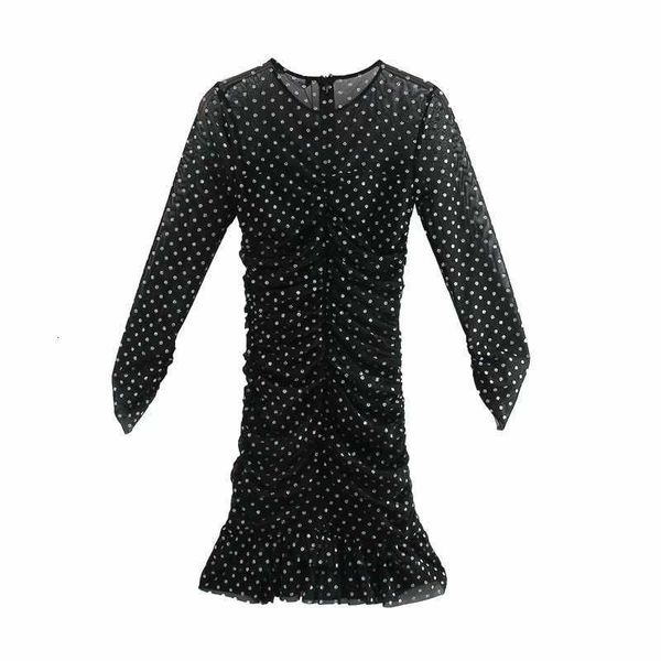 casual dresses women fashion polka dot print za mesh black mini female long sleeve o-neck pleated ruffles dress chic p2xg, Black;gray
casual dresses women fashion polka dot print za mesh black mini female long sleeve o-neck pleated ruffles dress chic p2xg, Black;gray
