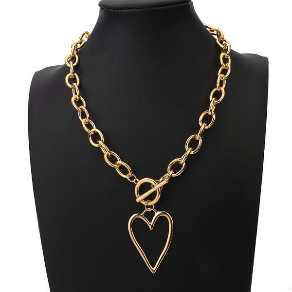 flashbuy punk gold color big hollow heart pendant necklaces for women metal chain choker fashion jewelry, Silver
flashbuy punk gold color big hollow heart pendant necklaces for women metal chain choker fashion jewelry, Silver