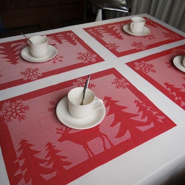1pc christmas elk pvc placemat home anti-skid table mat bowls insulation tableware pad mats for dining & pads
1pc christmas elk pvc placemat home anti-skid table mat bowls insulation tableware pad mats for dining & pads