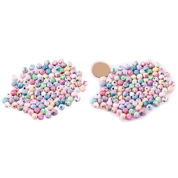other 200 pcs beads jewelry accessory ceramic round 8 mm dia. & 10