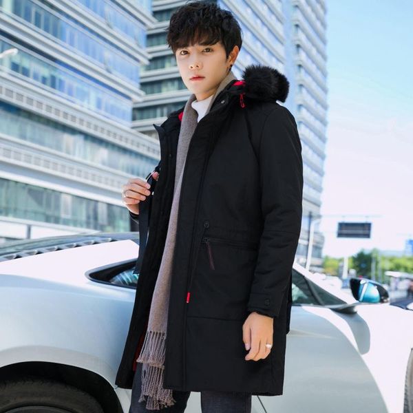 men's down & parkas winter cotton mid-length coat plus size korean slim thick jacket warm, Black
men's down & parkas winter cotton mid-length coat plus size korean slim thick jacket warm, Black