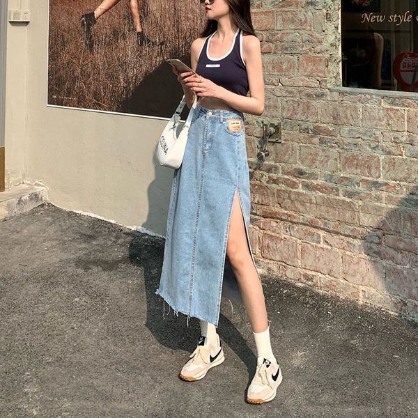 skirts 2021 high waist women's skirt harajuku trend high-end y2k, Black