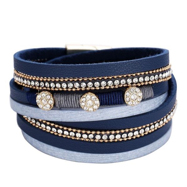 charm bracelets women's bracelet, multi-layer pu skin water drill handmade beaded bracelet,magnetic clasp bracelet., Golden;silver
charm bracelets women's bracelet, multi-layer pu skin water drill handmade beaded bracelet,magnetic clasp bracelet., Golden;silver