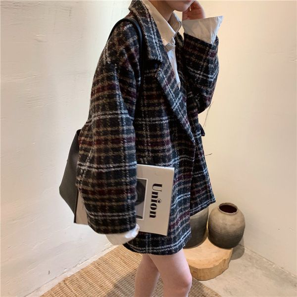 suit plaid feminine vintage ol clamping-cotton thicken all match office lady sweet gentle woolen women loose blazers, White;black
suit plaid feminine vintage ol clamping-cotton thicken all match office lady sweet gentle woolen women loose blazers, White;black