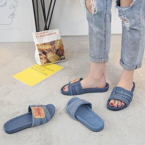 slippers summer denim luxury flat bottom women's 2021 fashion personality sandals indoor outdoor beach shoes, Black
slippers summer denim luxury flat bottom women's 2021 fashion personality sandals indoor outdoor beach shoes, Black