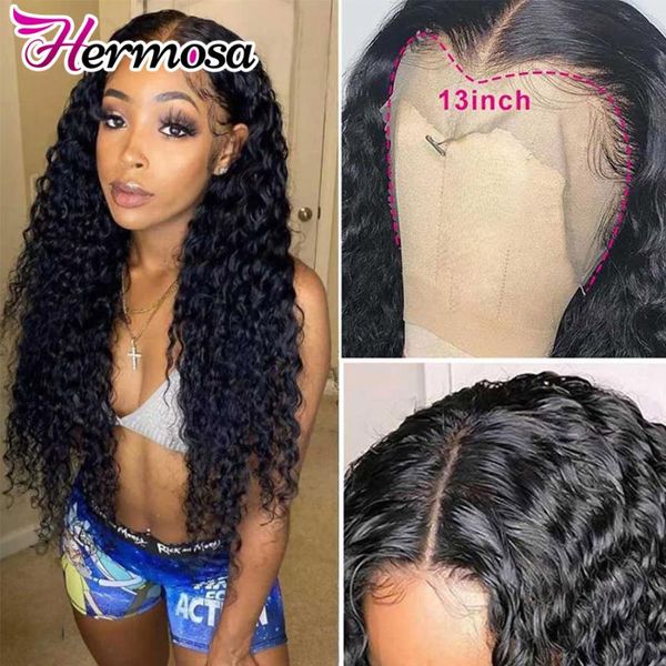lace wigs hermosa 13x4 deep wave front human hair wig pre plucked with baby remy brazilian curly frontal for women, Black;brown
lace wigs hermosa 13x4 deep wave front human hair wig pre plucked with baby remy brazilian curly frontal for women, Black;brown