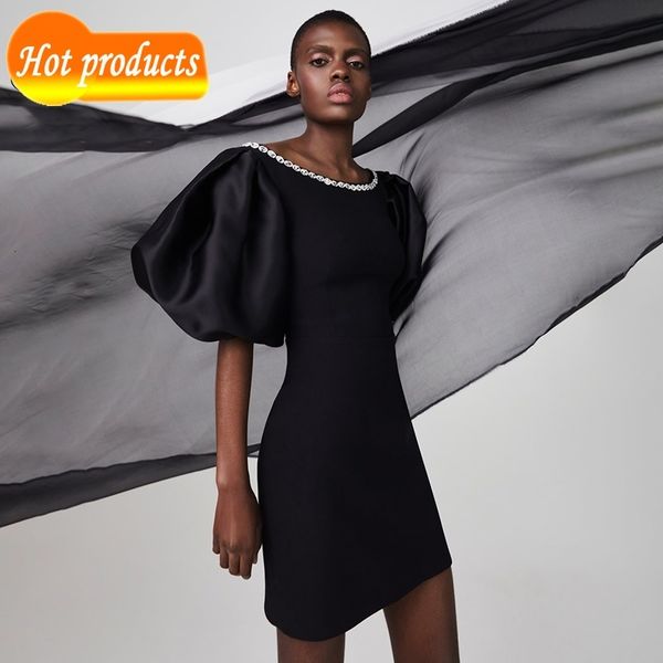 two piece dress you crystal design in the fashionable mini dress sleeves puff neck celebrity party bandage black fret club 18hf, White
two piece dress you crystal design in the fashionable mini dress sleeves puff neck celebrity party bandage black fret club 18hf, White