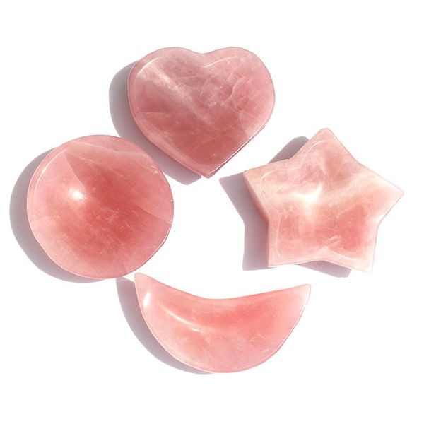 decorative objects & figurines 1 pcs different shaped natural rose quartz healing crystal heart bowl
decorative objects & figurines 1 pcs different shaped natural rose quartz healing crystal heart bowl