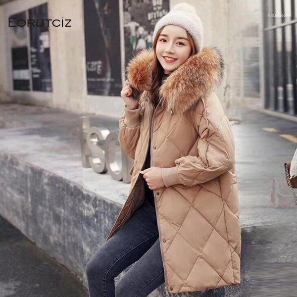 women's down & parkas eorutciz winter coat women long fur hooded jacket warm autumn vintage casual oversize lm5871, Black
women's down & parkas eorutciz winter coat women long fur hooded jacket warm autumn vintage casual oversize lm5871, Black