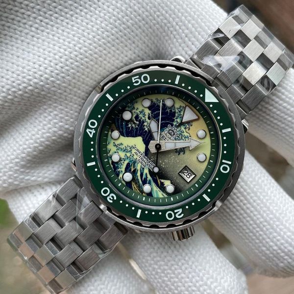 wristwatches color sd1975j steeldive design diver watch tuna kanagawa luminous dial sapphire 300m waterproof men nh35 mechanical watches, Slivery;brown
wristwatches color sd1975j steeldive design diver watch tuna kanagawa luminous dial sapphire 300m waterproof men nh35 mechanical watches, Slivery;brown