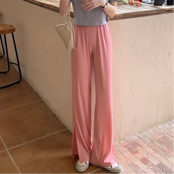 5colors korean style solid color wide leg trouser female summer high elastic waist split long pants womens (x1920) 210423, Black;white
5colors korean style solid color wide leg trouser female summer high elastic waist split long pants womens (x1920) 210423, Black;white