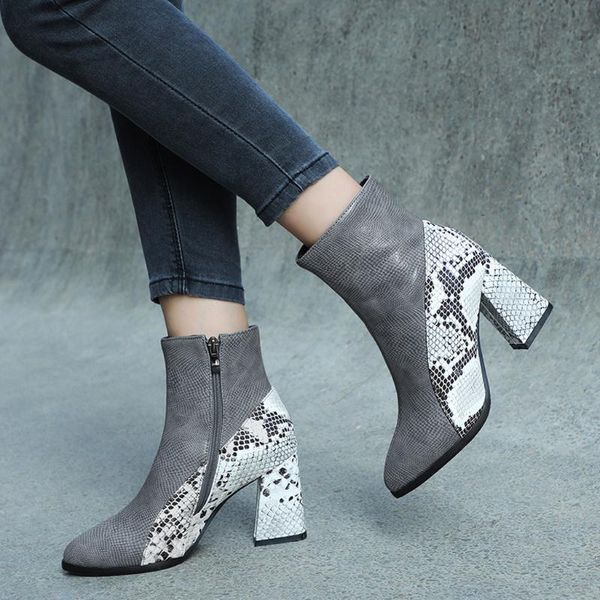 boots european style snake pattern shoe ankle tide girl woman british rivet autumn winter high-heeled shoe#3, Black
boots european style snake pattern shoe ankle tide girl woman british rivet autumn winter high-heeled shoe#3, Black
