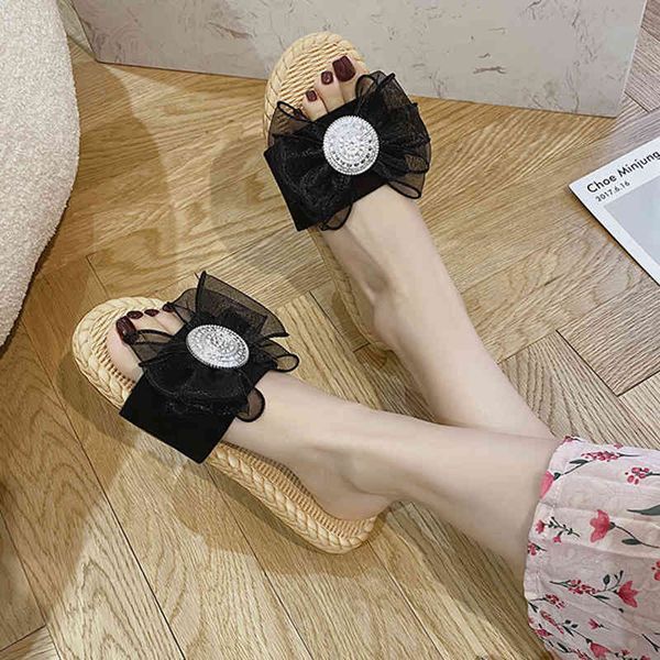 slippers lucyever lace bowtie women summer 2021 fashion open toe non-slip flat beach shoes woman outdoor casual slides flip flop 4, Black
slippers lucyever lace bowtie women summer 2021 fashion open toe non-slip flat beach shoes woman outdoor casual slides flip flop 4, Black