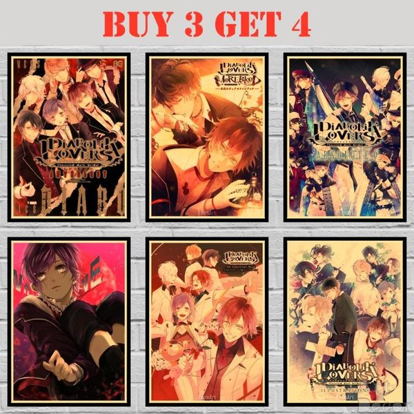 paintings 38 designs anime diabolik lovers kraft paper poster home decal art painting funny wall sticker 42x30cm
paintings 38 designs anime diabolik lovers kraft paper poster home decal art painting funny wall sticker 42x30cm