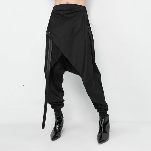 pants trousers spring dark ribbon harem elastic waist casual 186106, Black;white
pants trousers spring dark ribbon harem elastic waist casual 186106, Black;white