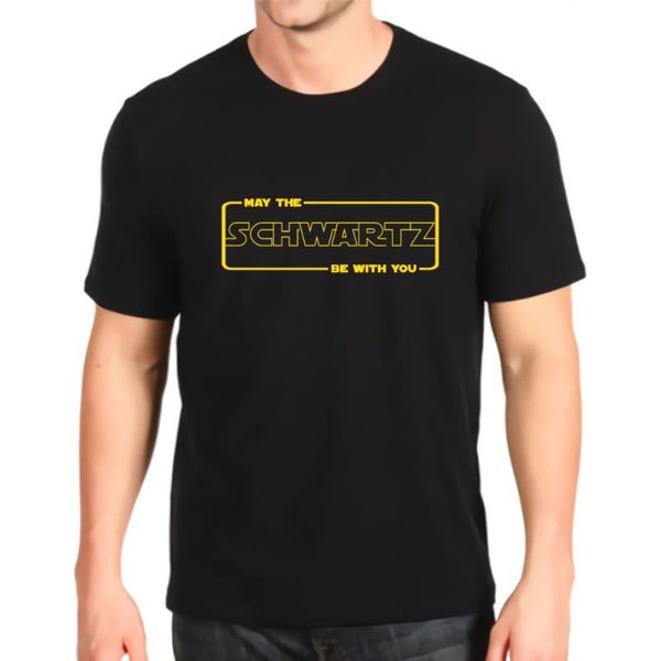 schwartz be with you 2 men's fashion short sleeve o-neck cotton t-shirts, White;black
schwartz be with you 2 men's fashion short sleeve o-neck cotton t-shirts, White;black