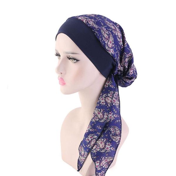 beanie/skull caps muslim women print cotton turban hat scarves pre-tied cancer chemo beanies headwear bandana headwrap hair loss accessories, Blue;gray
beanie/skull caps muslim women print cotton turban hat scarves pre-tied cancer chemo beanies headwear bandana headwrap hair loss accessories, Blue;gray