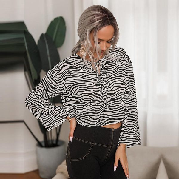 zebra pattern short blouses women autumn casual flare sleeve tie collar female blouse shirt for 2021 women's & shirts, White
zebra pattern short blouses women autumn casual flare sleeve tie collar female blouse shirt for 2021 women's & shirts, White
