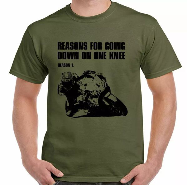 reasons for going down on one knee - mens funny motorbike t-shirt superbike bike, White;black
reasons for going down on one knee - mens funny motorbike t-shirt superbike bike, White;black