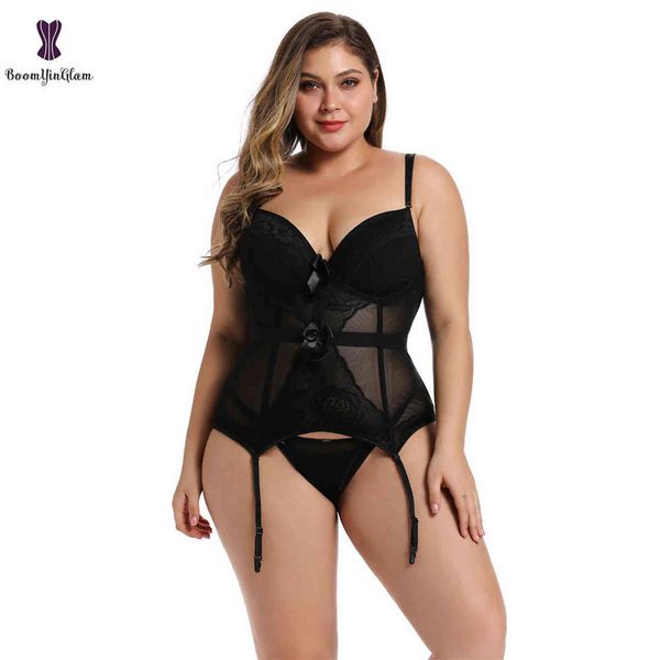 nxy set plus size corset lingerie lace up bodysuit for women strap bowknot bustier with suspenders 1130, Red;black
nxy set plus size corset lingerie lace up bodysuit for women strap bowknot bustier with suspenders 1130, Red;black