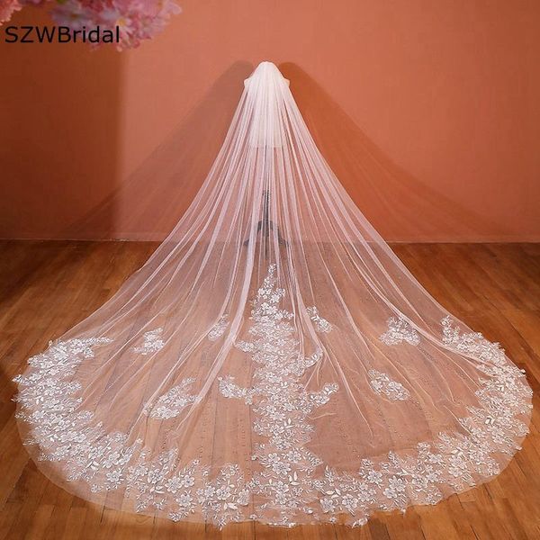 bridal veils arrival cathedral wedding veil lace applique welon ivory voile bride accessories vestido de noiva, Black
bridal veils arrival cathedral wedding veil lace applique welon ivory voile bride accessories vestido de noiva, Black