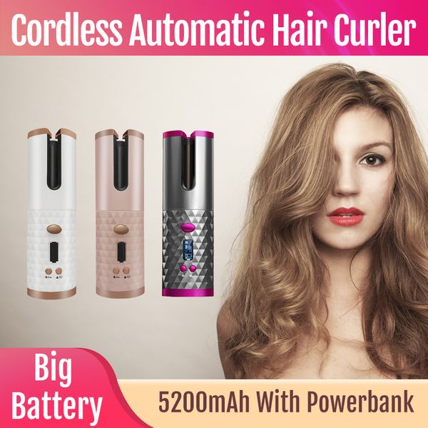 cordless automatic hair curler spiral auto curling iron electric magic rollers device port powerbank function new design
cordless automatic hair curler spiral auto curling iron electric magic rollers device port powerbank function new design