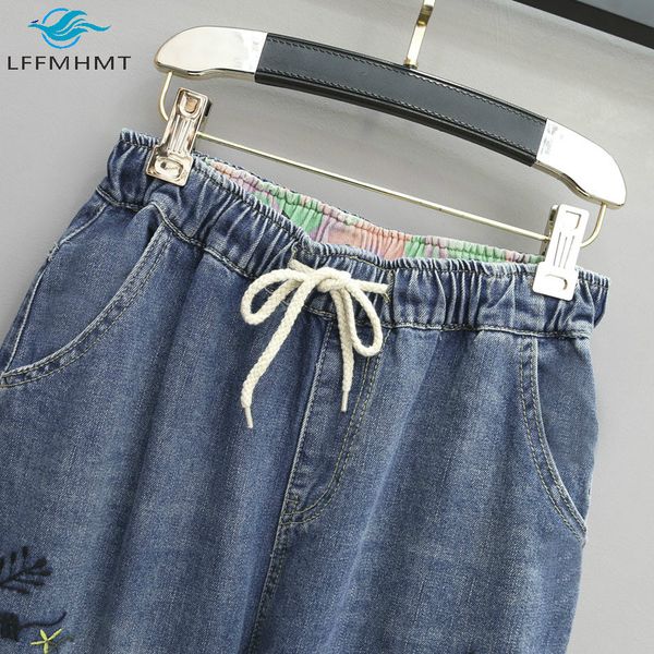 20118265 women fashion korea style cartoon cat embroidery large size elastic waist high waist denim cropped pants female harem jeans, Blue
20118265 women fashion korea style cartoon cat embroidery large size elastic waist high waist denim cropped pants female harem jeans, Blue