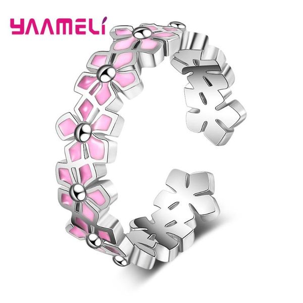 cluster rings arrival 100% 925 silver for women pink flower open ring engagement anniversary jewelry floral summer accessories, Golden;silver
cluster rings arrival 100% 925 silver for women pink flower open ring engagement anniversary jewelry floral summer accessories, Golden;silver