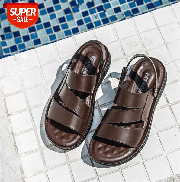 casual men's leather beach shoes day holiday full sandals two-wear middle and old dad #sn88, Black
casual men's leather beach shoes day holiday full sandals two-wear middle and old dad #sn88, Black