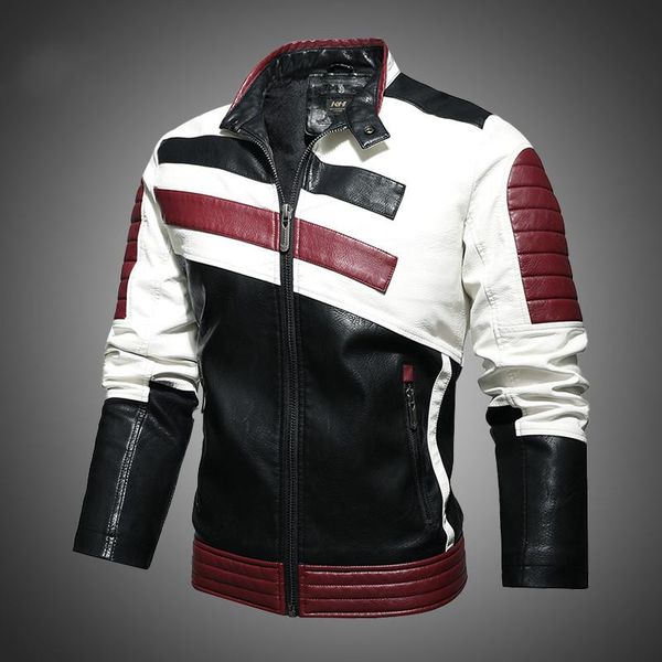 fashion winter leather jacket men stand collar motorcycle washed retro velour pu european size mens coats men's fur & faux, Black
fashion winter leather jacket men stand collar motorcycle washed retro velour pu european size mens coats men's fur & faux, Black