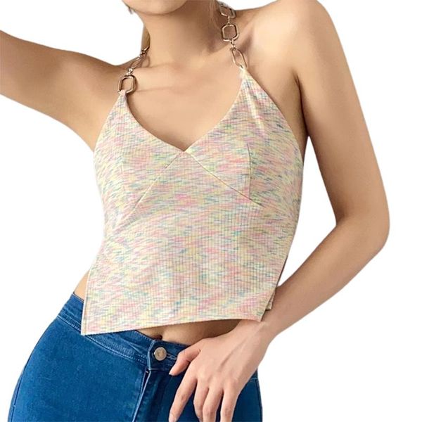 metal chain halter camis women 2021 summer hollow vest fashion rainbow tie dye print ladies backless crop y2k women's tanks &, White
metal chain halter camis women 2021 summer hollow vest fashion rainbow tie dye print ladies backless crop y2k women's tanks &, White