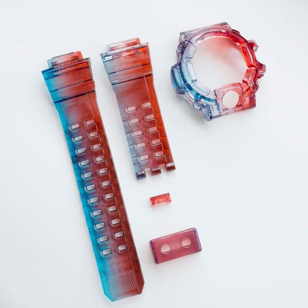 watch bands for gw9400 silicone rubber strap band red and blue gradient watchband case cover a set bezel replacement accessorie, Black;brown
watch bands for gw9400 silicone rubber strap band red and blue gradient watchband case cover a set bezel replacement accessorie, Black;brown