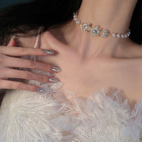 chokers mengjiqiao korean elegant luxury pearl beads choker necklace for women girls fashion flower crystal shortnecklace party jewelry, Golden;silver
chokers mengjiqiao korean elegant luxury pearl beads choker necklace for women girls fashion flower crystal shortnecklace party jewelry, Golden;silver