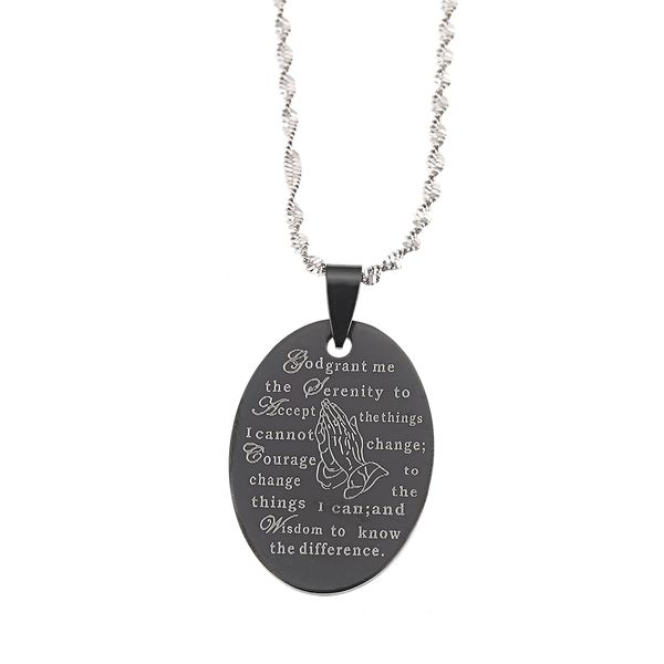 stainless steel bible verse prayer pendant necklace christian praying hands chain jewelry, Silver
stainless steel bible verse prayer pendant necklace christian praying hands chain jewelry, Silver