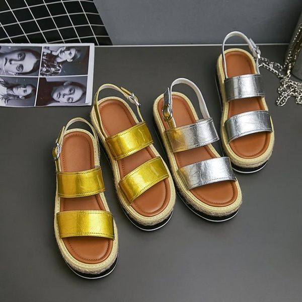 women sandals cow leather buckle strap gold color slingbacks open toe wedges pumps high heels beaches, Black
women sandals cow leather buckle strap gold color slingbacks open toe wedges pumps high heels beaches, Black