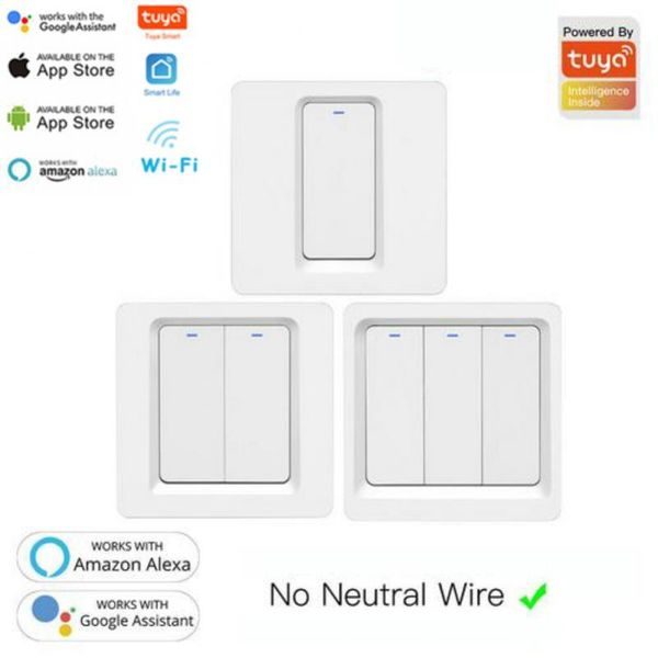 smart home control 1/2/3 gang wifi touch switch eu standard wall light tuya smartlife app voice remote for alexa google
smart home control 1/2/3 gang wifi touch switch eu standard wall light tuya smartlife app voice remote for alexa google