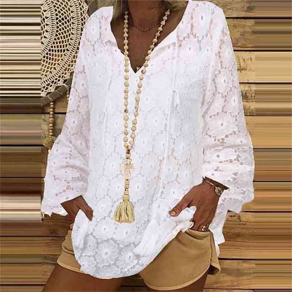 women elegant lace insert tassel blouse shirts autumn vintage long lantern sleeve pullovers ladies casual v-neck blusa 210401, White
women elegant lace insert tassel blouse shirts autumn vintage long lantern sleeve pullovers ladies casual v-neck blusa 210401, White