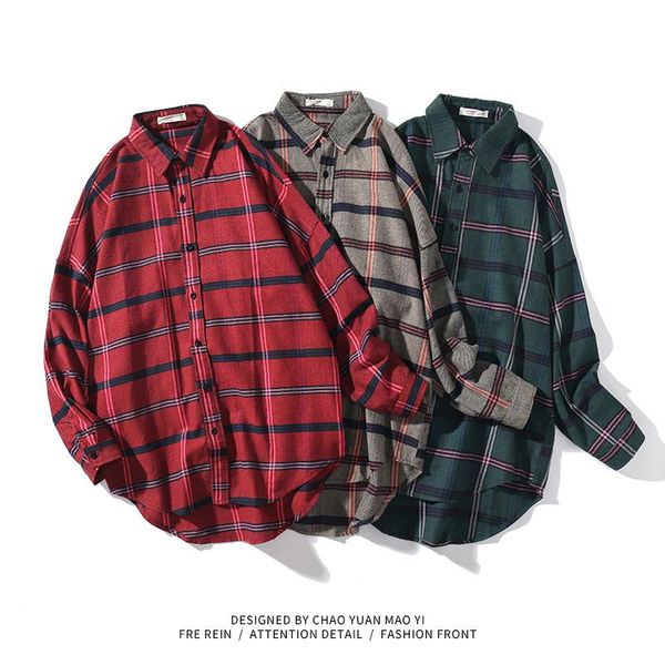 men's casual shirts spring product men plaid fashion turn-down collar long sleeve male comfortable shirt, White;black
men's casual shirts spring product men plaid fashion turn-down collar long sleeve male comfortable shirt, White;black