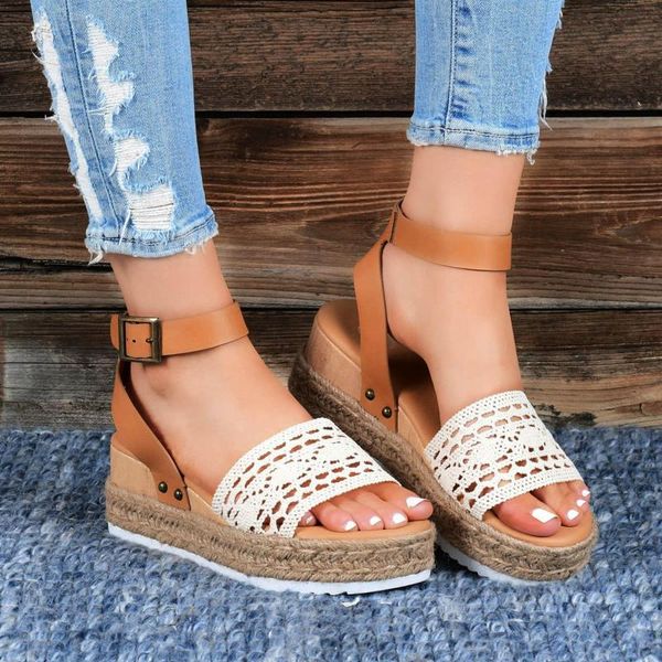 dress shoes women sandals platform summer plus size buckle female thick bottom open toe casual weaving beach, Black
dress shoes women sandals platform summer plus size buckle female thick bottom open toe casual weaving beach, Black