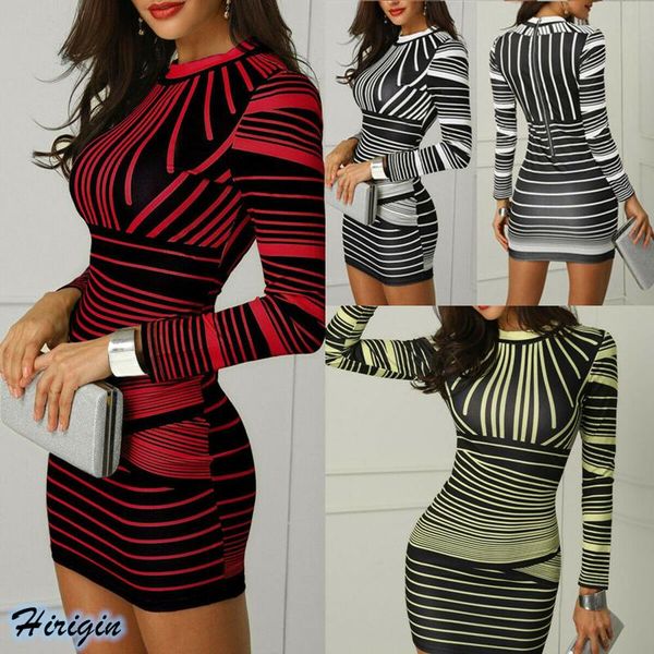 casual dresses summer striped pencil women long sleeve o-neck skinny high waist stripe mini dress, Black;gray
casual dresses summer striped pencil women long sleeve o-neck skinny high waist stripe mini dress, Black;gray