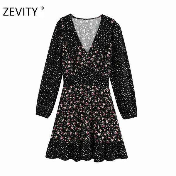 zevity women vintage flower dots print patchwork hem ruffles mini dress female elastic waist vestidos casual slim dresses ds4264 210419, Black;gray
zevity women vintage flower dots print patchwork hem ruffles mini dress female elastic waist vestidos casual slim dresses ds4264 210419, Black;gray