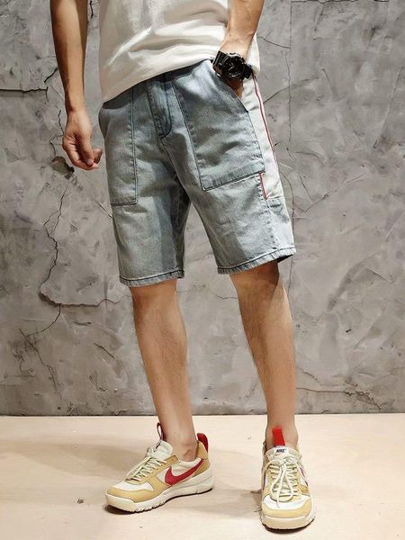 men's shorts fashion summer overalls denim shortspocket male soft cool loose outdoor streetwear, White;black
men's shorts fashion summer overalls denim shortspocket male soft cool loose outdoor streetwear, White;black