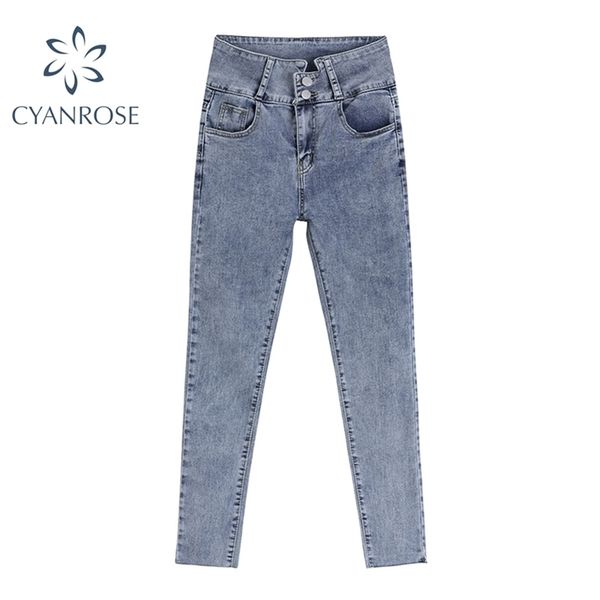high waist button pencil denim pants women skinny slim female ol blue&black jeans trousers streetwear bodycon sportspants 210515
high waist button pencil denim pants women skinny slim female ol blue&black jeans trousers streetwear bodycon sportspants 210515