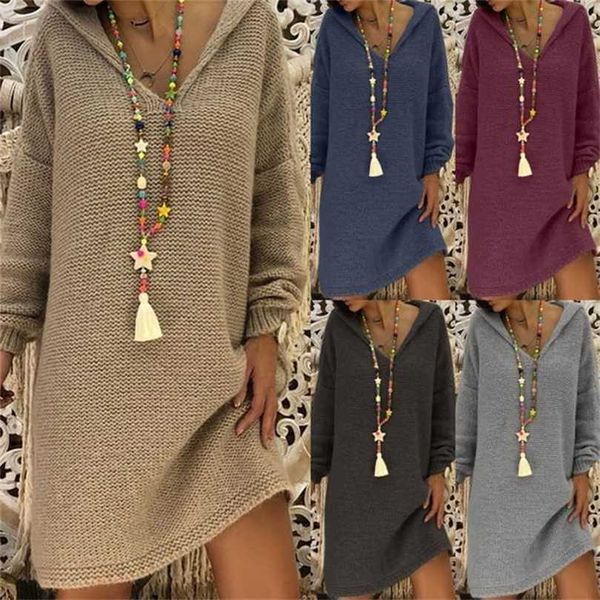 sweater dres hooded collar long sleeve v-neck pure color knitted pullover spring autumn oversize sweaters pullovers 211109, Black;gray
sweater dres hooded collar long sleeve v-neck pure color knitted pullover spring autumn oversize sweaters pullovers 211109, Black;gray