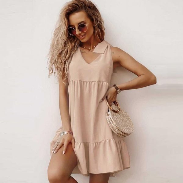 casual dresses 2021 sleeveless v-neck mini dress women loose elegant swing summer solid color camisole ladies, Black;gray
casual dresses 2021 sleeveless v-neck mini dress women loose elegant swing summer solid color camisole ladies, Black;gray