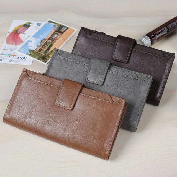 wallets fashion men's wallet classic retro solid color buckle long change card package pu leather zipper button purse organizer of men, Red;black
wallets fashion men's wallet classic retro solid color buckle long change card package pu leather zipper button purse organizer of men, Red;black